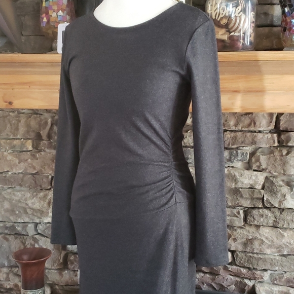 THEORY WOOL CHARCOAL DRESS SZ 6 - Picture 2 of 9